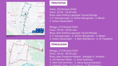 Penutupan Ruas Jalan Selama Pelaksanaan GHM 2024