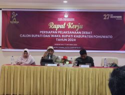 KPU Matangkan Persiapan Debat Paslon Bupati-Wakil Bupati Pohuwato