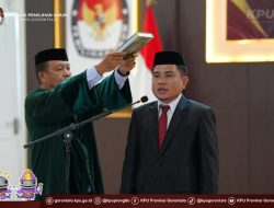 Ketua KPU Kabupaten Gorontalo Roy Hamrain Dilantik Jadi PAW Anggota KPU Provinsi Gorontalo