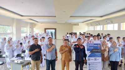 Satuan Intelkam Polda Gorontalo Sosialisasikan Penerbitan SKCK Online Bagi Siswa SMK Negeri 1 Gorontalo