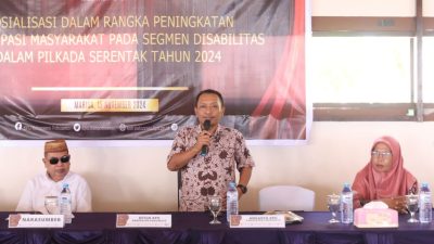 Sosialisasi Segmen Disabilitas, KPU Pohuwato : Memiliki Hak Sama Dalam Demokrasi