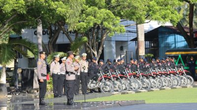 Polda Gorontalo Gelar Apel Pergeseran Pasukan untuk Amankan Pilkada Serentak 2024