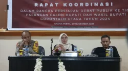 Demi keamanan, Debat Ketiga Calon Bupati Gorut Digelar Siang