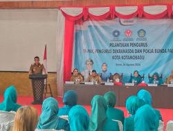 Dukung Kesejahteraan Keluarga, Pj Wali Kota Kotamobagu Lantik Pengurus TP PKK dan Dekranasda