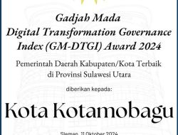 Fahri Damopolii: Penghargaan GM-DTGI Jadi Bukti Keberhasilan Transformasi Digital Kotamobagu