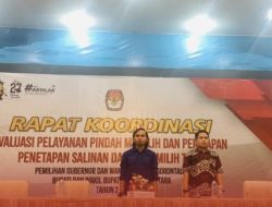 KPU Gorontalo Utara Gelar Rakor Evaluasi Layanan Pindah Pemilih dan Penetapan DPT Pemilu 2024