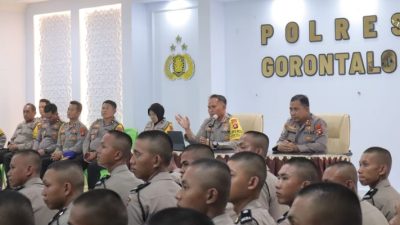 Kapolresta Gorontalo Kota Berikan Arahan pada Penutupan Latihan Kerja Siswa SPN Batudaa