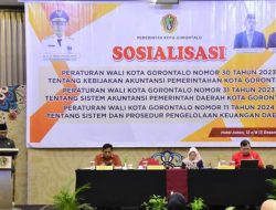 Pj Wali Kota Gorontalo Ismail Madjid Hadiri Sosialisasi Perkada Soal Kebijakan dan Sistem Akuntan Keuangan Pemda