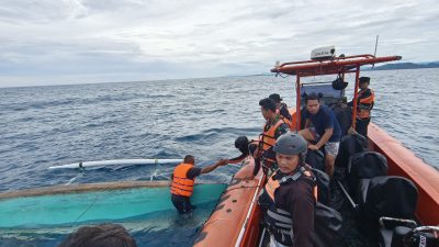 Korban Perahu Terbalik Di Peraiaran Kima, Dievakuasi Basarnas Pohuwato