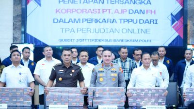 Bareskrim Polri Tetapkan Tersangka Tindak Pidana Pencucian Uang Judol