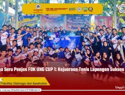 Jurusan Pendidikan Jasmani UNG Gelar Turnamen Tenis Lapangan Cup 1