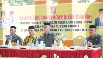 Pemkab Gorontalo Utara Kukuhkan Guru PPPK Tahap I, Bupati Tekanankan Etika Dan Edukasi