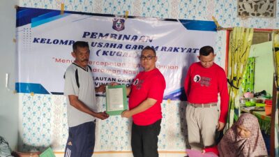 Wujudkan Swasembada Garam 2027, DKP Gorontalo Giatkan Pembinaan KUGAR di Pohuwato