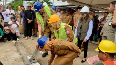 Gubernur Gorontalo Letakkan Batu Pertama Proyek Kanal Banjir Tangidaa, Target Rampung Desember 2025