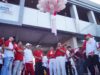 Wali Kota Gorontalo Lepas Balon Merah Putih Berhadiah Televisi dalam Pencanangan GNSTA