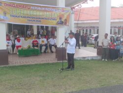 HUT ke-80 RI, Lomba Gerak Jalan di Gorontalo Utara Berlangsung Meriah