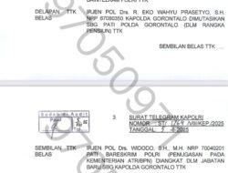 Irjen Pol Widodo Resmi jabat Kapolda Gorontalo Gantikan Irjen Pol R. Eko Wahyu Prasetyo