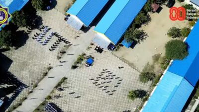 Santri Ponpes Al Islam Al Anwar Gelar Upacara HUT Kemerdekaan dengan Formasi ‘HUT 80’