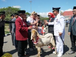 Peringati HUT RI ke-80, Gorontalo Utara Bagikan 17 Ekor Kambing Usai Upacara Bendera