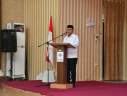 Bupati Thariq Buka Muskab PMI Gorut: Dorong Pengadaan Lab Transfusi Darah