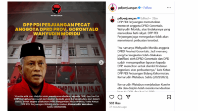 Buntut Video Viral “Rampok Uang Negara”, PDI Perjuangan Resmi Pecat Wahyudin Moridu