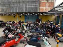 Hadiri Vespapora, Warga Warkop Amal Touring ke Kotamobagu