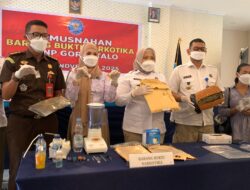 BNN Gorontalo Musnahkan Hampir 5 Kg Ganja Tak Bertuan, Mayoritas Ditemukan di Ekspedisi