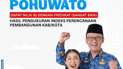 Pohuwato Raih Nilai 91 pada Indeks Perencanaan Pembangunan, Masuk Kategori Sangat Baik