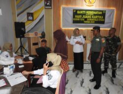 Peringati Hari Juang TNI AD, Kodim 1314 Gorut Gelar Layanan Kesehatan Gratis di Desa Leboto