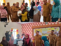 Pemkab Gorut Salurkan Bantuan Cadangan Pangan Beras kepada 250 KK di Monano