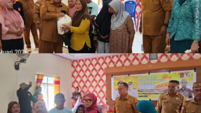 Pemkab Gorut Salurkan Bantuan Cadangan Pangan Beras kepada 250 KK di Monano