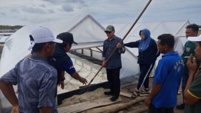 Dorong Ketahanan Pangan, Kadis DKP Kunjungi Tambak Garam Desa Sidowonge