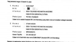 Sertifikat Tak Kunjung Dikembalikan, Kuasa Nasabah Laporkan BRI Unit Kwandang ke Ombudsman