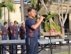 Pimpin Apel Pagi, Kabidkum Polda Gorontalo Tekankan Kedisiplinan Personel