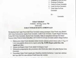 Besaran Zakat Fitrah di Kota Gorontalo Rp45 Ribu Per Jiwa