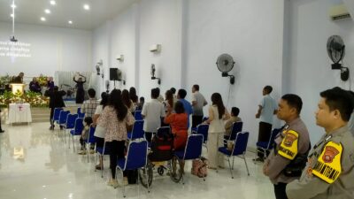 Personel Polresta Gorontalo Kota Dikerahkan untuk Pengamanan Ibadah Jumat Agung