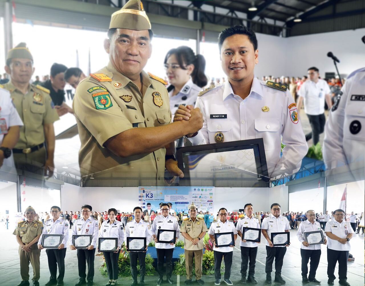 Kotamobagu Raih Penghargaan Pembinaan K3, Wawali Hadiri Apel Bulan K3 Nasional di Bitung