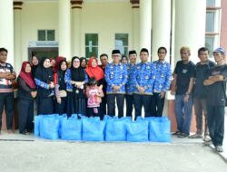 KORPRI Pohuwato Peduli, Puluhan Cleaning Service Terima Paket Sembako