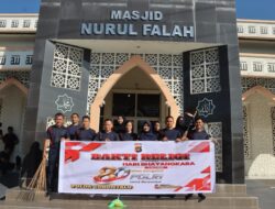 Bakti Religi Polda Gorontalo, Bersihkan Fasilitas Ibadah Demi Kenyamanan Warga
