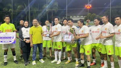 Mini Soccer Polresta Gorontalo Kota Meriahkan HUT Bhayangkara ke-80, Tim Polsek Kota Utara Keluar sebagai Juara