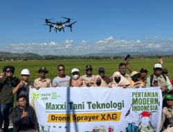 Demo Drone Pertanian Perdana di Gorontalo Utara, PT Maxxi Agri Indonesia dan PT. Maxxi Tani Teknologi  Tawarkan Solusi bagi Petani
