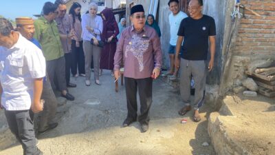 Wali Kota Adhan Dambea Tinjau Pembangunan Tanggul Penahan Longsor di Kelurahan Tenda