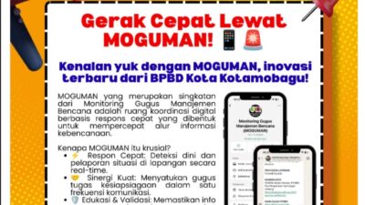 MOGUMAN, Inovasi BPBD Kotamobagu Pangkas Rantai Birokrasi Penanganan Bencana