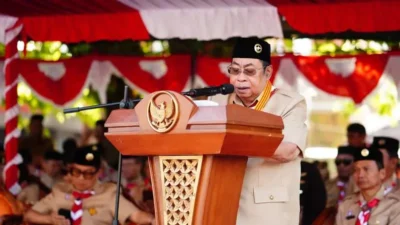 Wali Kota Adhan Ingatkan Pramuka Kota Gorontalo Pegang Teguh Disiplin dan Gotong Royong