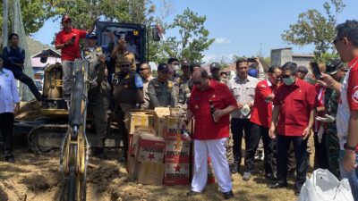 Penertiban Miras di Kota Gorontalo, Pemkot Musnahkan 1.281 Botol