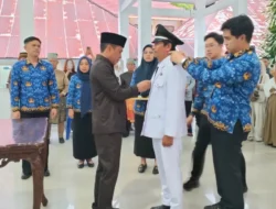 Junaidi Simbala Dilantik Sebagai Pj Sangadi Moyag Tampoan, Wali Kota Weny Gaib Serukan Persatuan