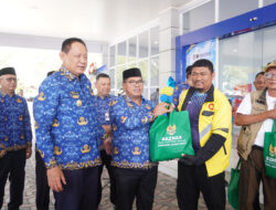 Launching Terminal Tipe B Limboto, 225 Paket Sembako Dibagikan kepada Insan Transportasi dan Masyarakat