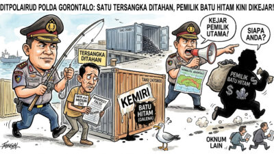 Satu Tersangka Ditahan, Ditpolairud Polda Gorontalo Kejar Pemilik Batu Hitam