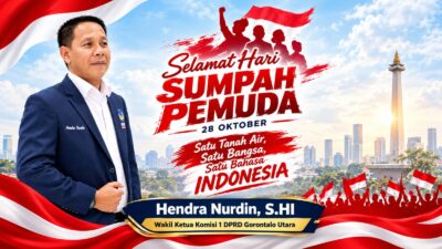 Sumpah Pemuda Bukan Pemanis Kalender, Hendra Nurdin Tantang Pemuda Gorut Bergerak