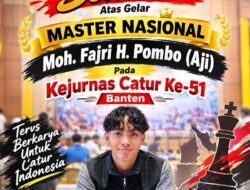 Cetak Sejarah, Pecatur 19 Tahun Asal Gorontalo Utara Raih Gelar Master Nasional Termuda di Sulawesi